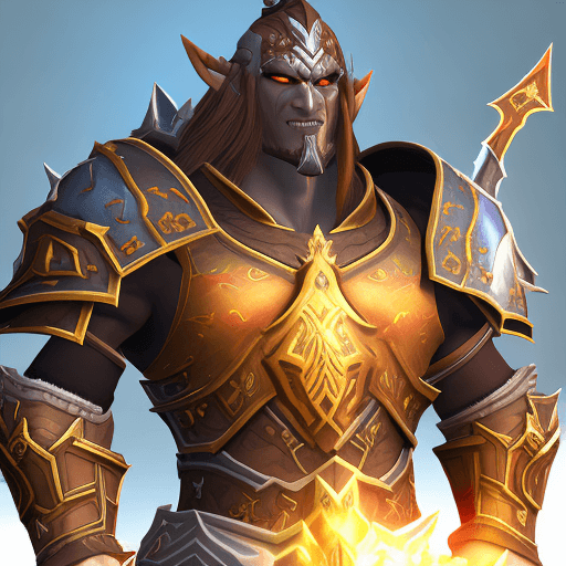 AI generated: Create a high-resolution 8k image of a Retribution Paladin from World of Warcraft, styled in vibrant...