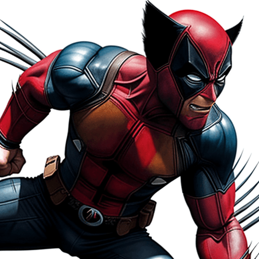 AI generated: Wolverine luchando contra deadpool 
