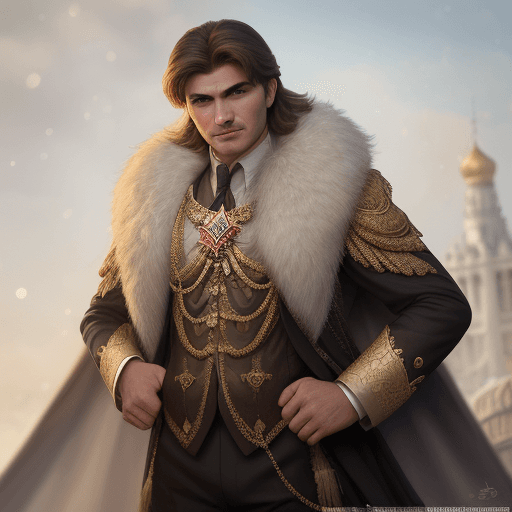 AI generated: татарин дарит девушке из деревни голубой платок. праздник вокруг. 
