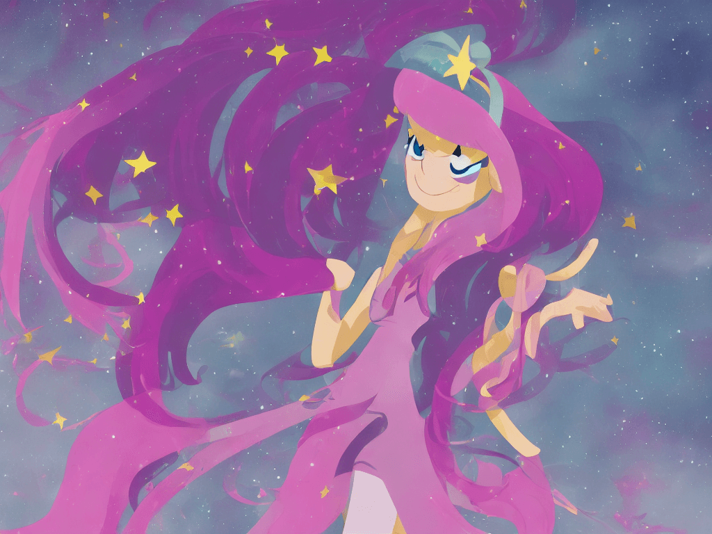 AI generated: 1 girl, standing, star butterfly