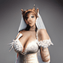 AI generated: 1girl, testicles, penis, (horsecock), wedding dress, elf, (large breasts:1.3),giant breasts,mature w...