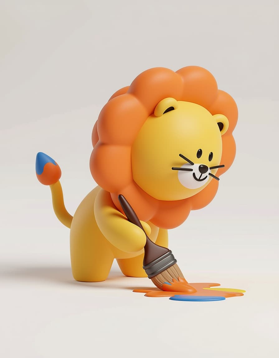 AI generated: Create a 3D clay-style character scene based on the pose and composition in the attached reference i...