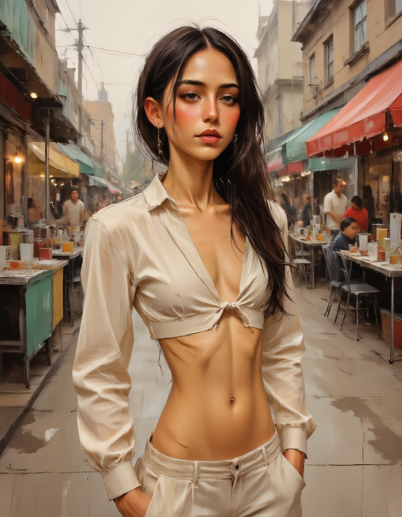 AI generated: Watercolor-inspired digital painting Loose, impressionistic backgrounds. Contemporary digital illust...