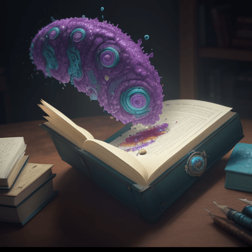 AI generated: A ultrarrealistic, very saturated colorful first take photo of several bacillus bacterias belonging ...