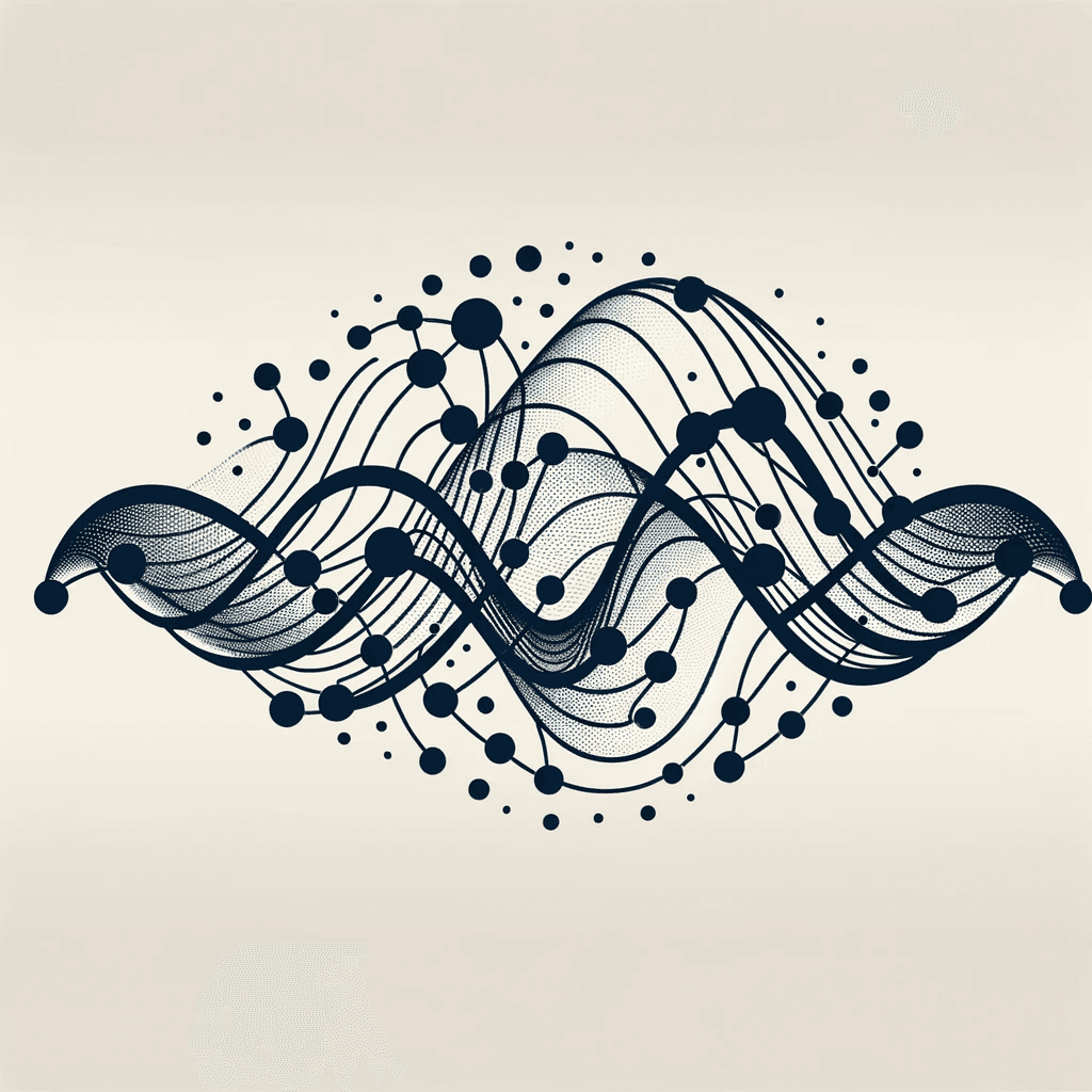 AI generated: Design a brandable image that depicts a digital wave embodying the power of artificial intelligence,...