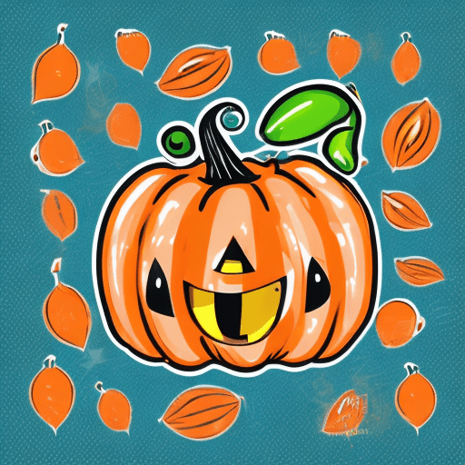 AI generated: Picture a cute pumpkin depicted in a playful and joyful manner, exuding a sense of fun and cheerfuln...