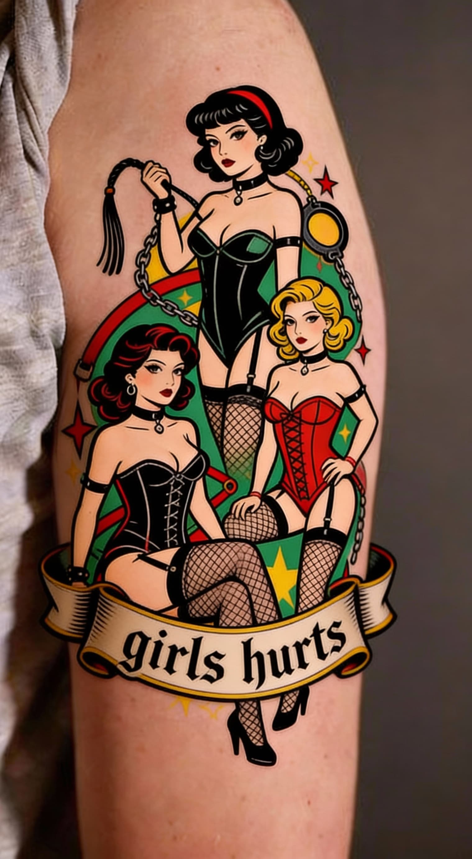 AI generated: make a better background, you can add a ribbon typical of old school tattoos with the inscription "g...