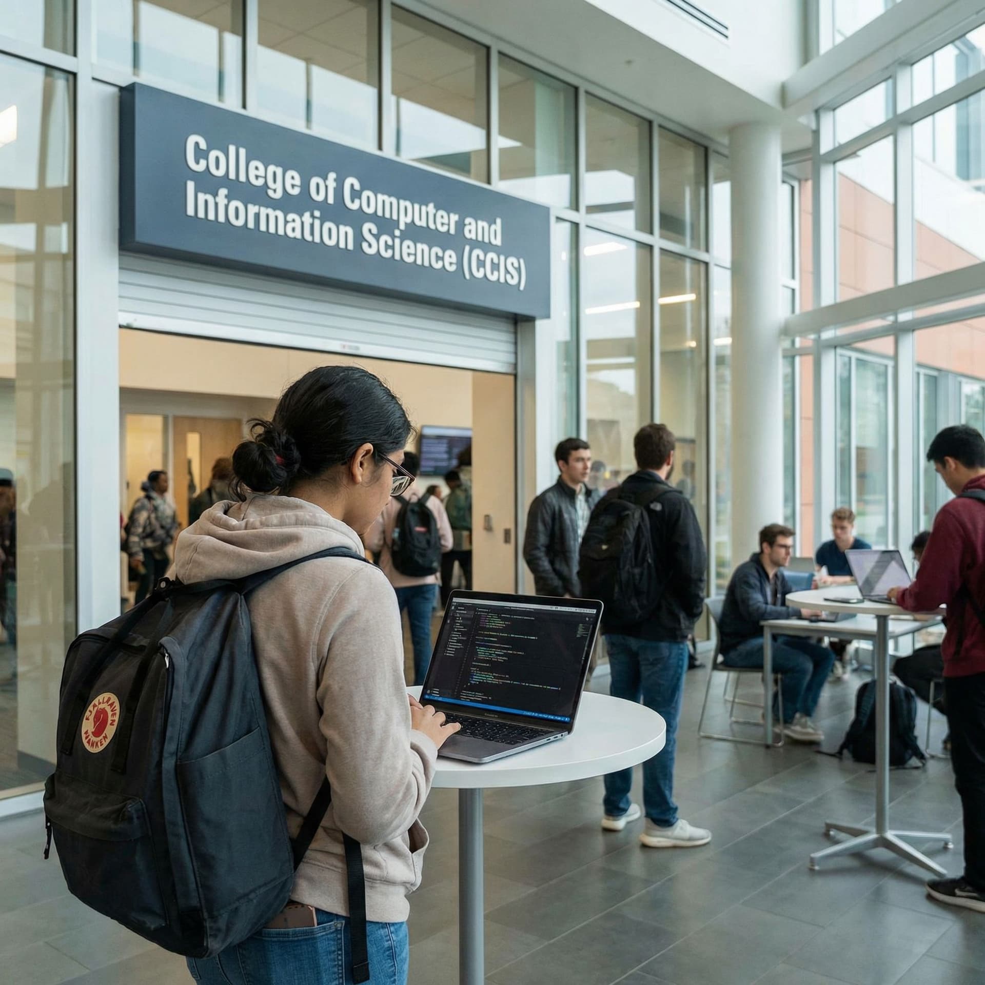 AI generated: student, computer science, CCIS, technology