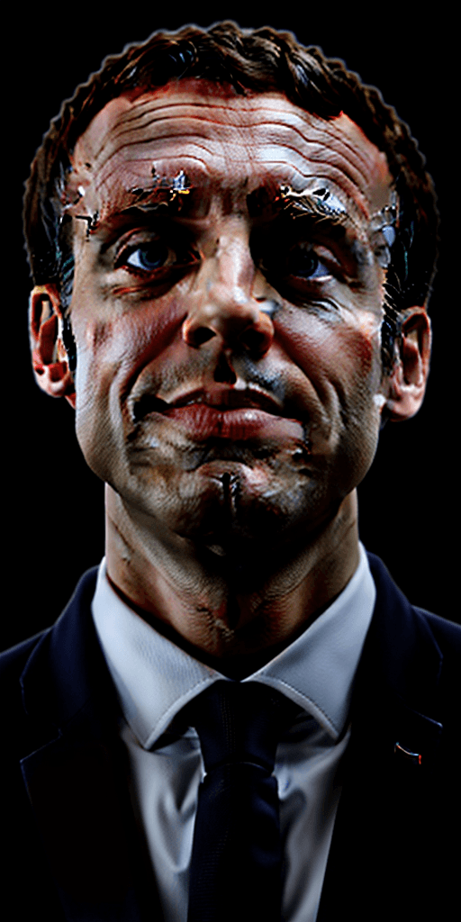 AI generated: Photo of a ultra realistic Emmanuel Macron. 