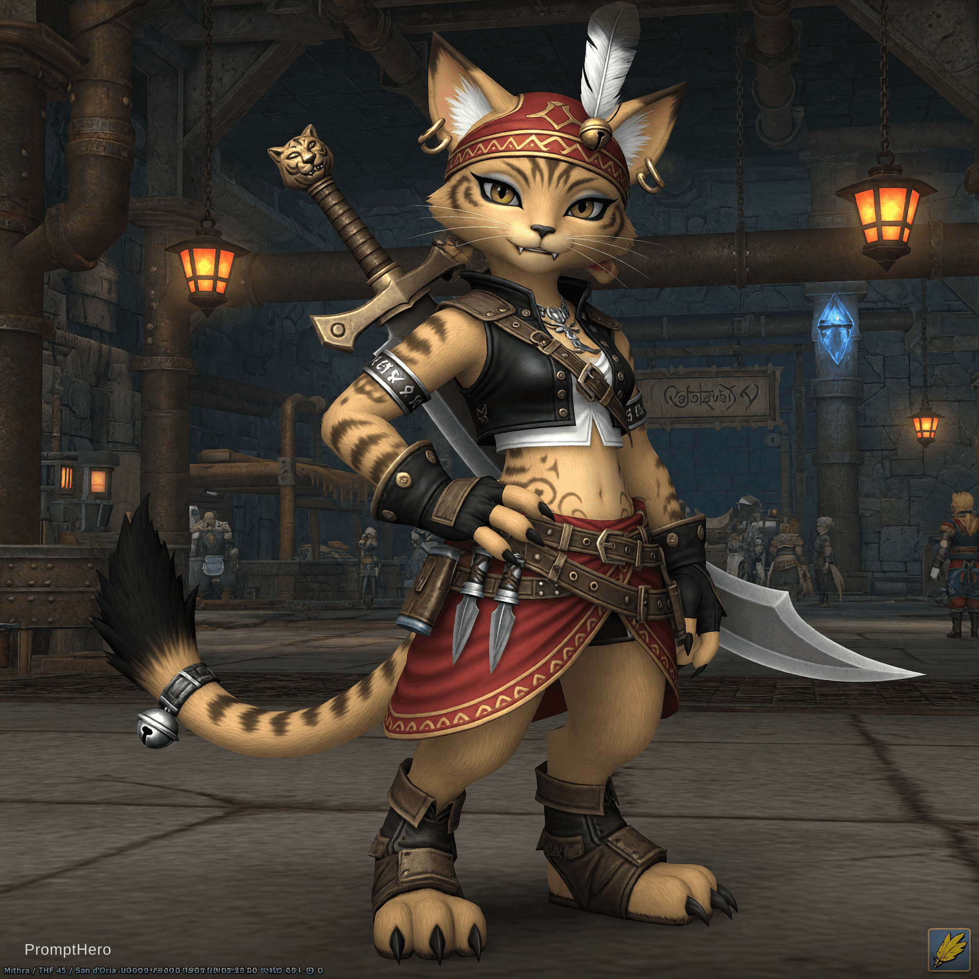 AI generated: A Mithra from Final Fantasy 11.