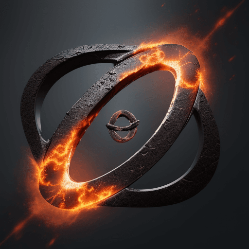 AI generated: An infinity symbol, made of ashes and f
flames