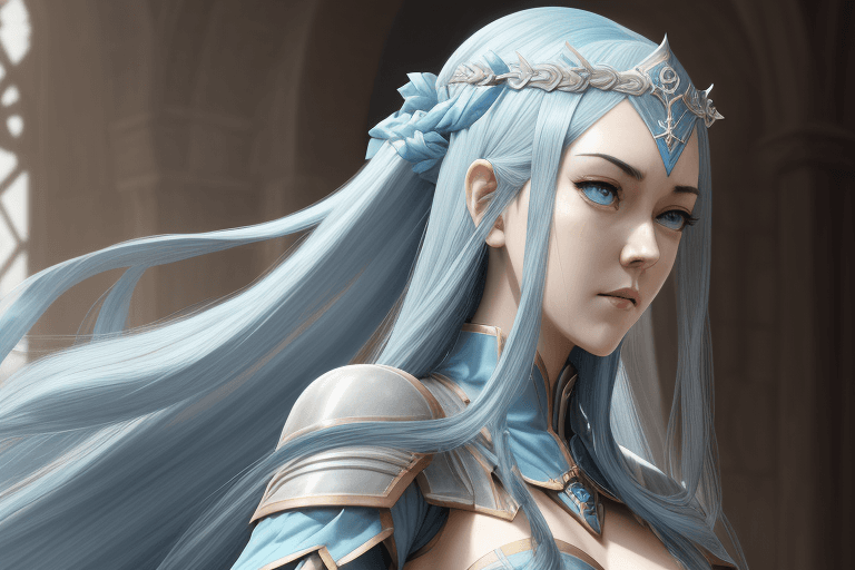 AI generated: azura \(fire emblem\), highres, masterpiece, perfect face, standing
