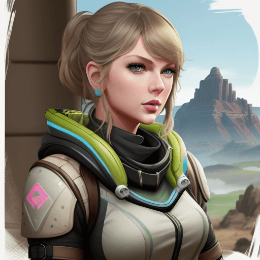 AI generated: Taylor Swift as Horizon from apex legends