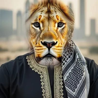 AI generated video: lion