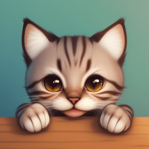 AI generated: gatito sentado con corazon
