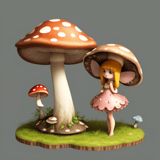 AI generated: mushroom and fairy