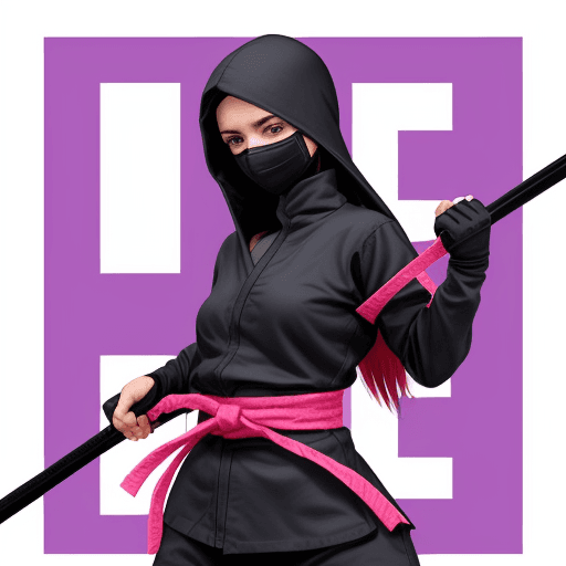 AI generated: girls, 25 years old, ninja, wepons