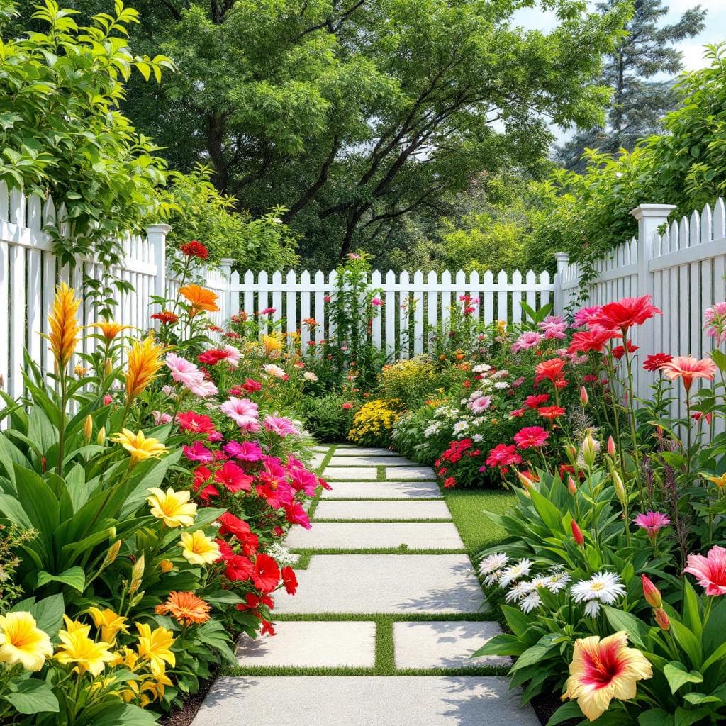 AI generated: develop a landscape design for a back garden for storeyed townhouse with a blend of  eugenia, hibisc...