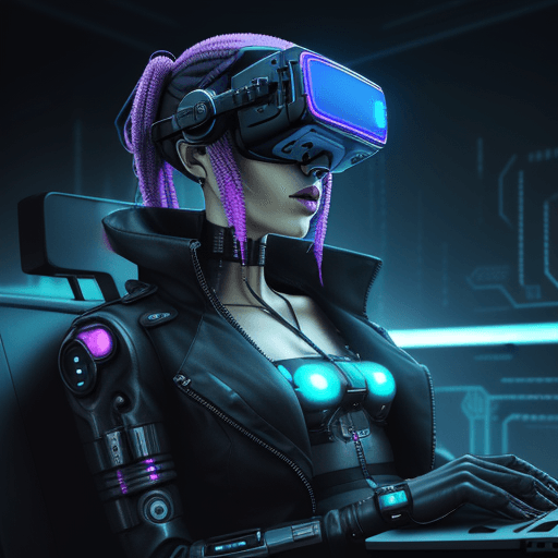 AI generated: cyberpunk, cyberpunk, cyberspace, hacker, prosthetics, artificial intelligence, cyber attack, virtua...
