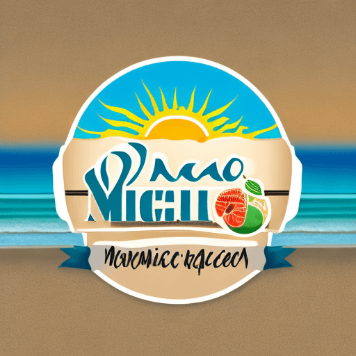 AI generated: logo mediterranean food, beach sun without letters
