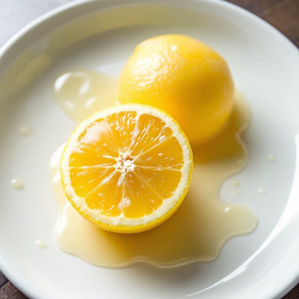 AI generated: Photo's of melting lemons.
