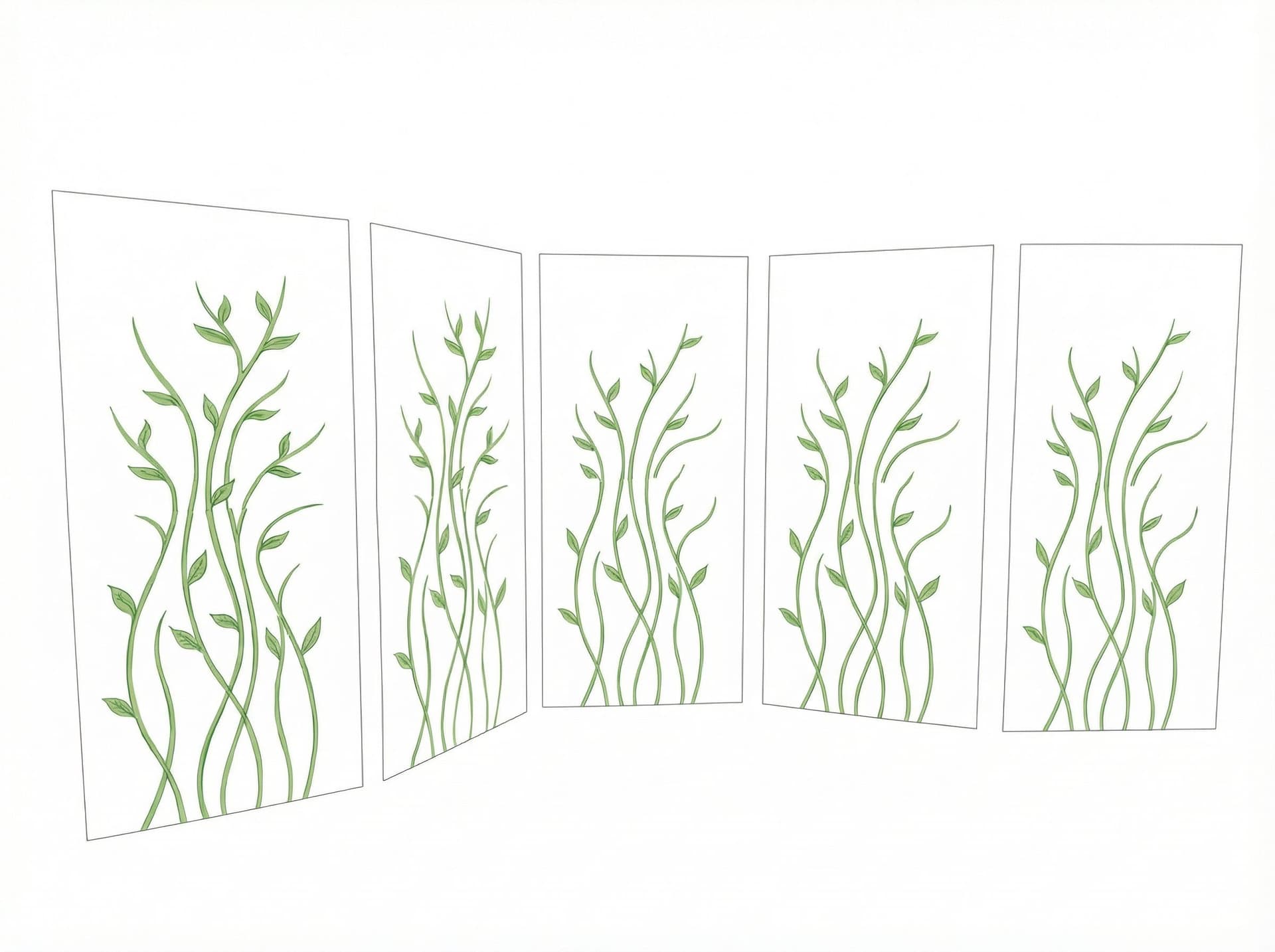 AI generated: Create a printable version of the stems background in 1x2m, Just give me ONE of the 5 to be able to ...