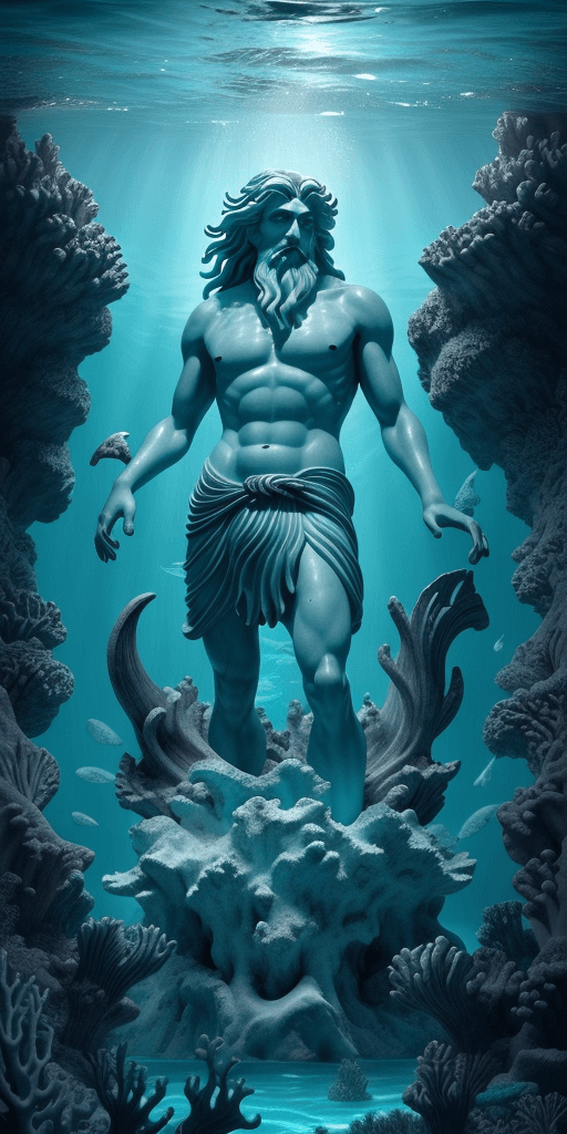 AI generated: "Imagine a world where the seas rule the land and the waves bear witness to the greatness and fury o...