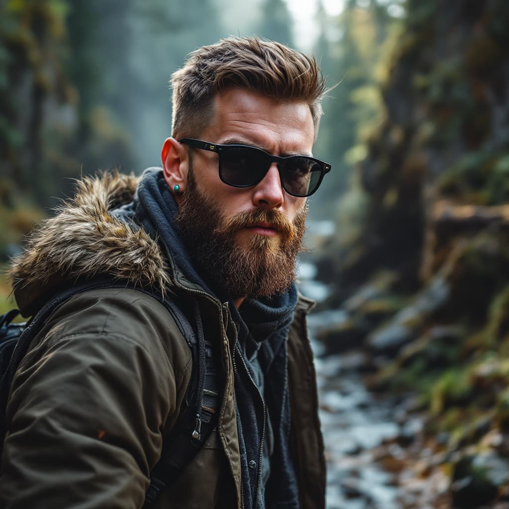 AI generated: steirischer mensch, cooler typ, instagram tauplich, auf der ebnerealm