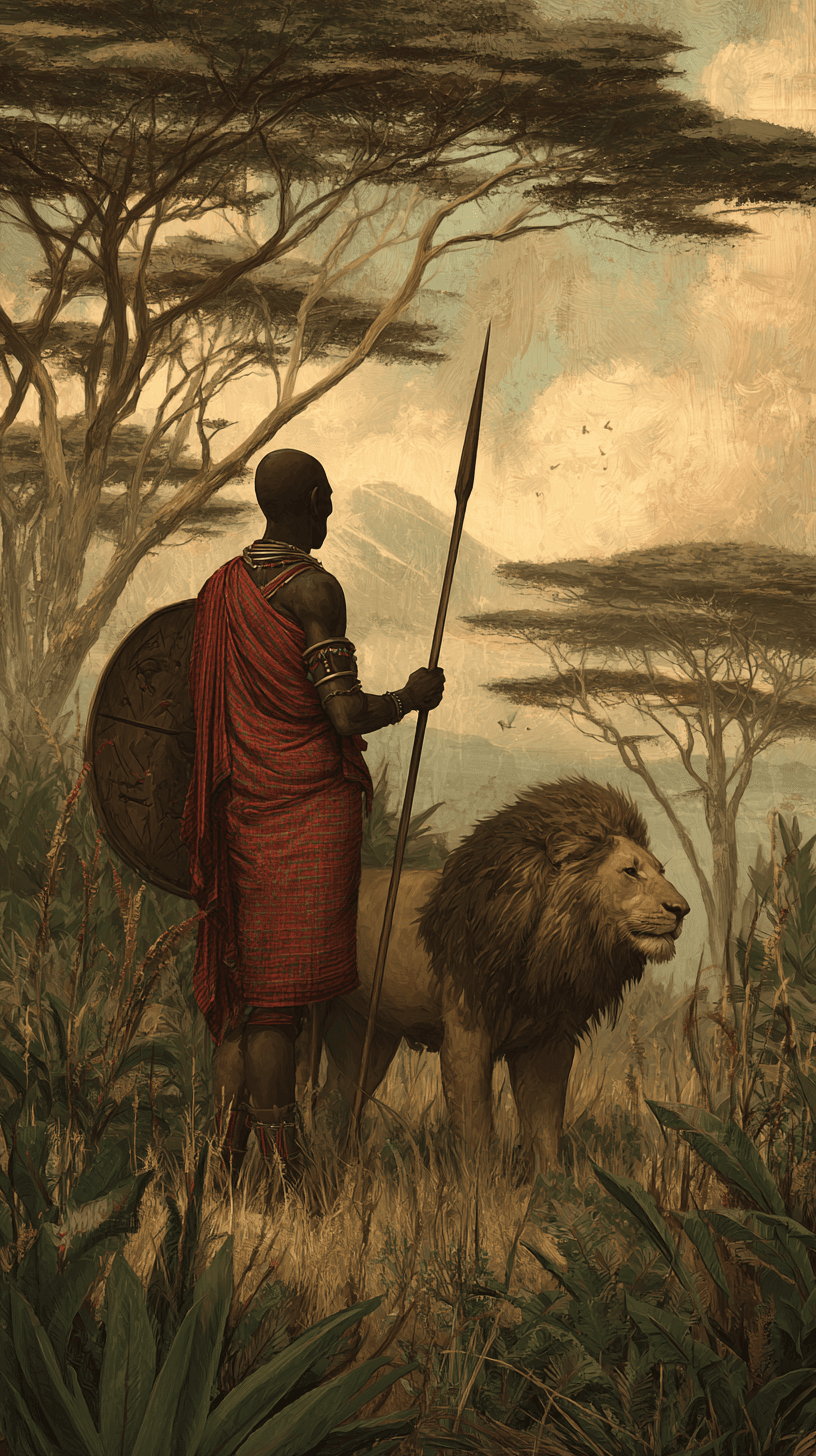 AI generated: A scene in the savannah