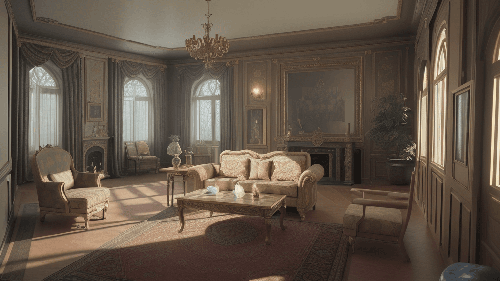 AI generated: high quality miniature isometric render of a common room in a house, 8k, insanely intricate details,...