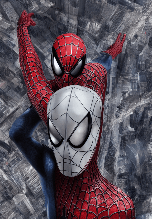 AI generated: portrait of hybrid robot spiderman Terminator, cyborg, evil, in dynamics, highly detailed, packed wi...