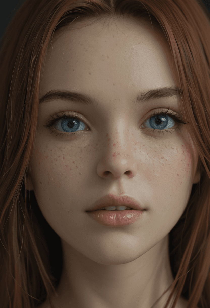 AI generated: Alien-themed close-up of a stunning fashion model, ultra-realistic portrait, shot on a Sony A7III, h...
