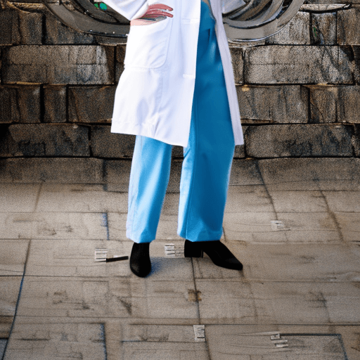 AI generated: the girl is a doctor in a high-quality photo. She stands tall, slightly turned, radiating an aura of...