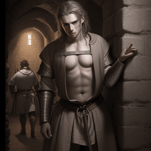 AI generated: Ultra high resolution photography of a medieval, male, prisoner, dungeon, rack