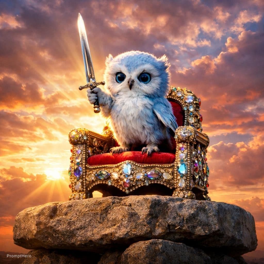 AI generated: Hyper realistic eye level throne encrusted with jewels, on top of a stone megolith. sparkling in the...