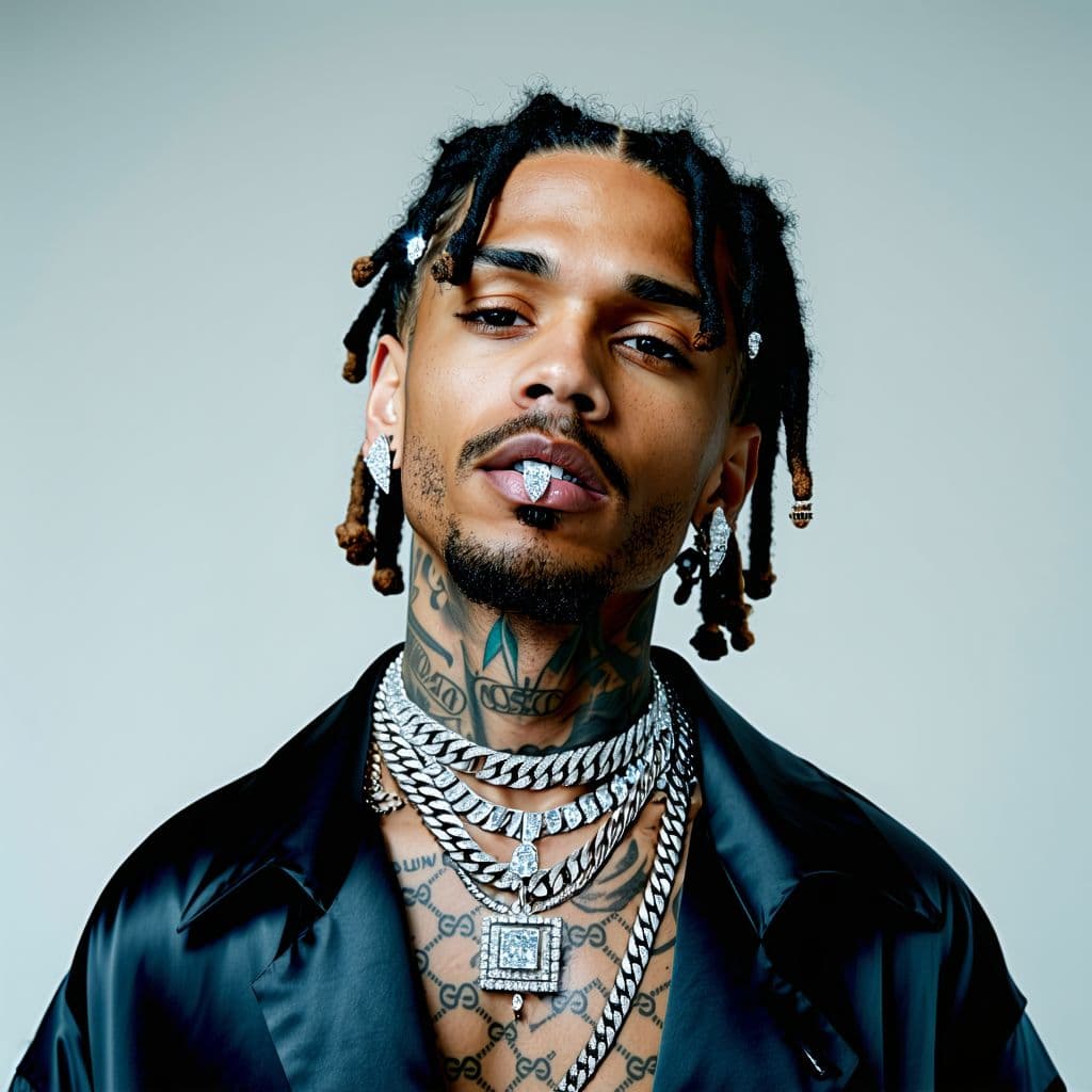 AI generated: High resolution Pixar quality image of African American man with dreads that are short and sticky up...