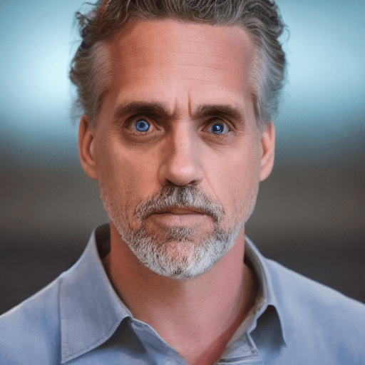AI generated: jordan peterson electric eyes like thor (profile picture)