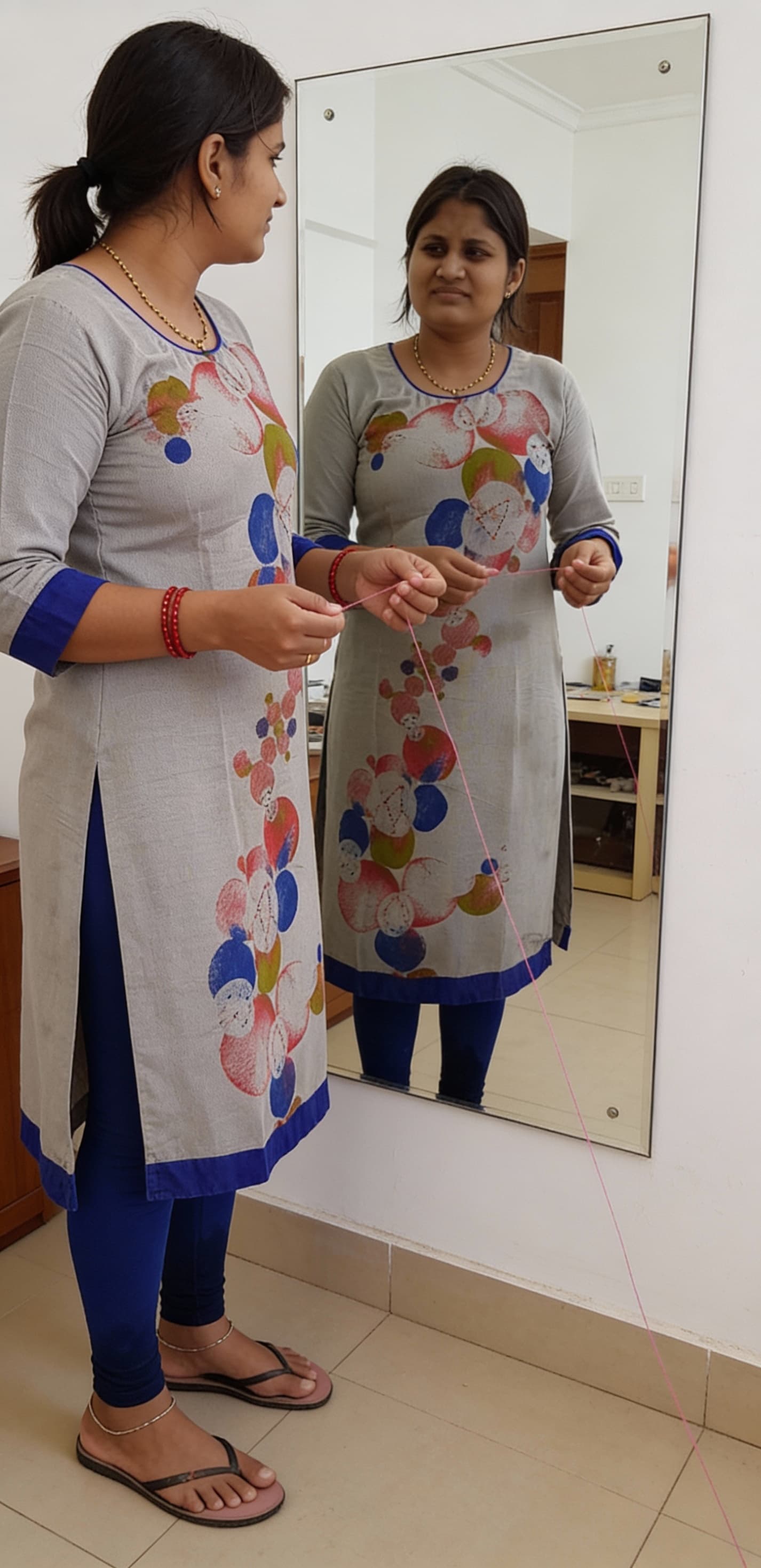 AI generated: in front of the mirror
