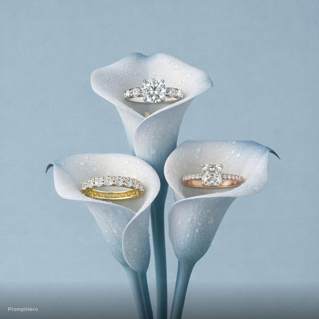 AI generated: Use the first image (calla lily flowers) strictly as the base image and background reference.

🔒 DO...
