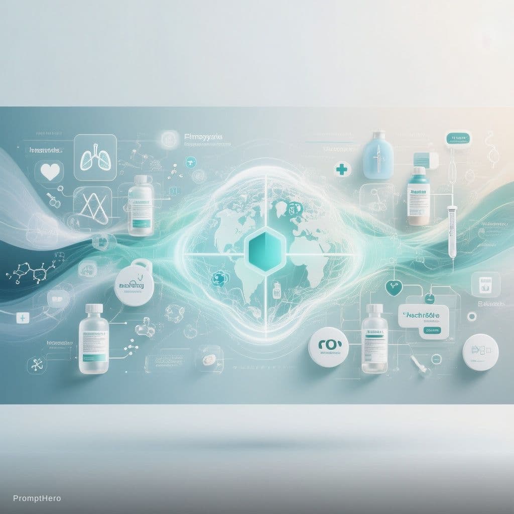 AI generated: A wide horizontal medical banner representing advanced and innovative healthcare solutions, designed...