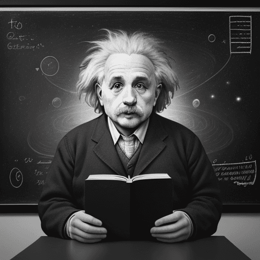 AI generated: Picture an image capturing Einstein immersed in thought. His eyes, wide with realization, stare at a...
