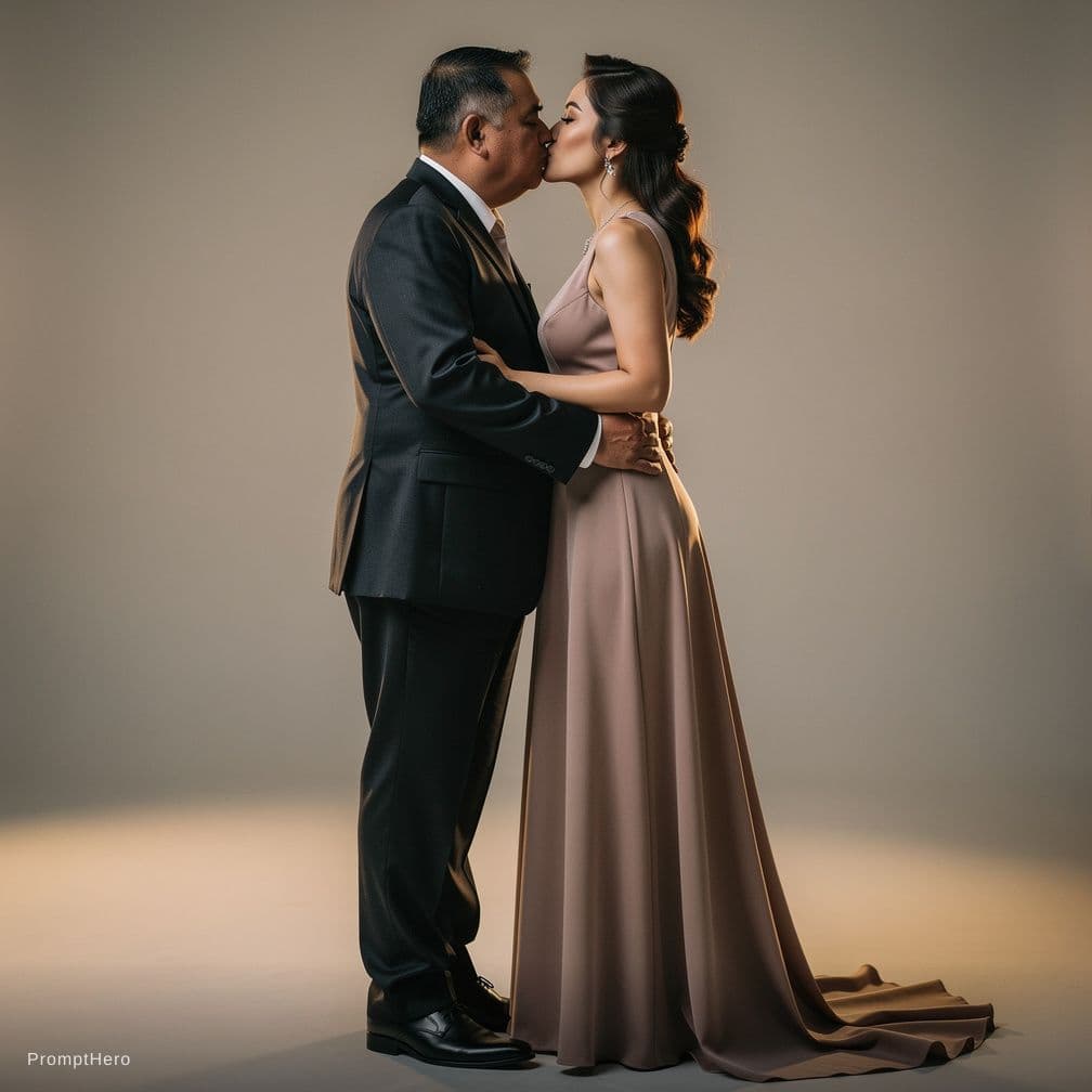 AI generated: Foto studio profesional untuk pre-wedding, ultra-realistis. Menampilkan pasangan Indonesia dengan pe...