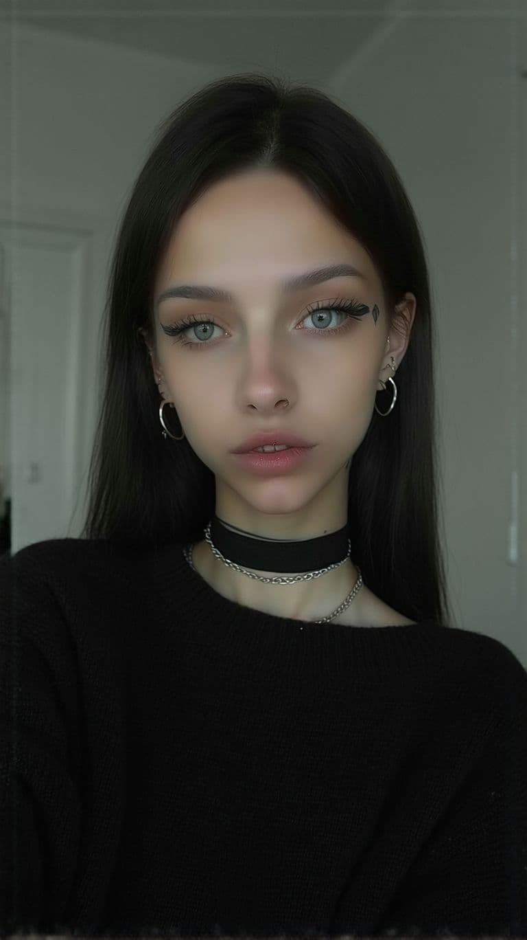 AI generated: Create an ultra-realistic, high-quality Instagram-style photograph of a very thin, petite, and cute ...