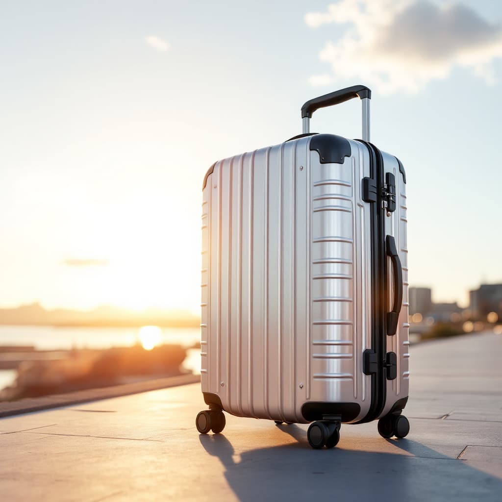 AI generated: aluminium luggage
