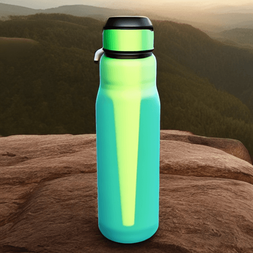 AI generated: Hyper realistic drinking water bottle called "V for Y", morning sunlight, fresh, athletic, refreshin...