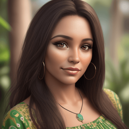 AI generated: beautiful brazilinan woman with a realistic face, 35 years old, casual dress, 8k, hd, photographic