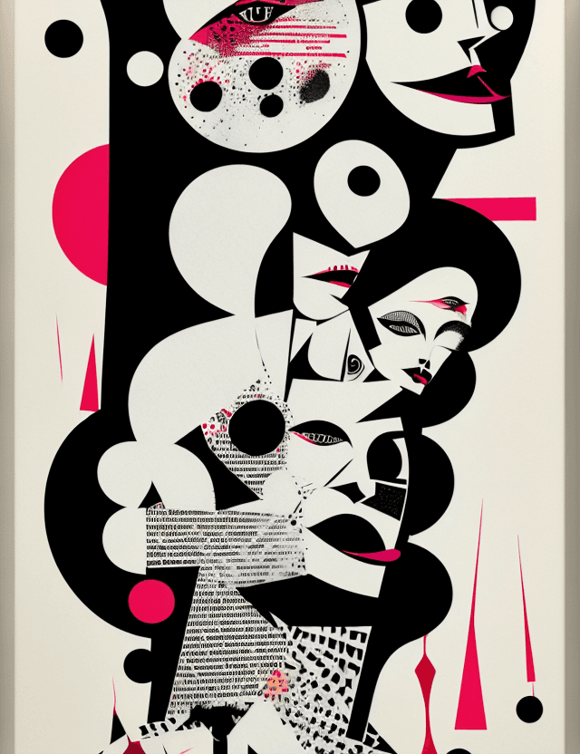 AI generated: Unapologetic, Perfectcore, bizarre, freaky graphic poster, strong graphic, line, Behance, award - wi...