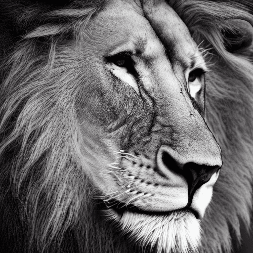 AI generated: Lion man, close up, cinematic light, background dark --ar 4:5 --q 2