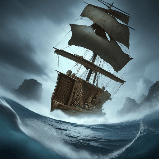 AI generated: "Magellan fights valiantly but is overwhelmed by the determination and skill of Lapu-Lapu and his wa...