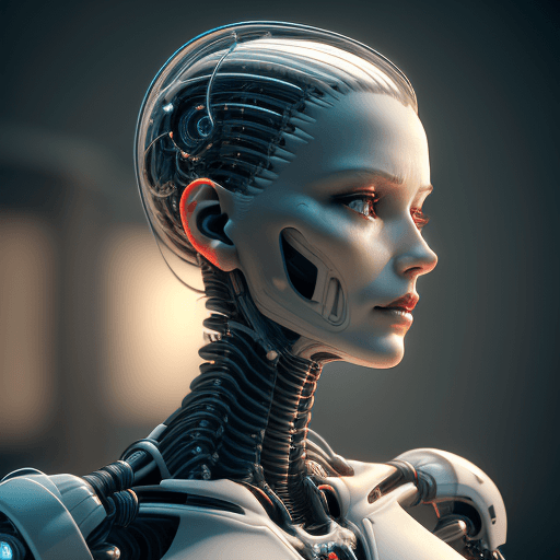 AI generated: complex 3d render ultra detailed of a beautiful porcelain profile woman android face, cyborg, roboti...